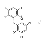 CAS 登录号：85204-38-2， 2,2'-亚甲基二[3,4,6-三氯-苯酚钾盐(1:1)