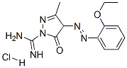 CAS 登录号：85409-33-2， 4-[(2-乙氧基苯基)偶氮]-4,5-二氢-3-甲基-5-氧代-1H-吡唑-1-甲脒单盐酸盐