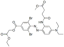 CAS#: 85455-52-3， 2-Ethoxy-2-Oxoethyl 3,5-Dibromo-4-[[4-(Diethylamino)-2-[(4-Methoxy-1,4-Dioxobutyl)Amino]Phenyl]Azo]Benzoate