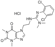 CAS#: 85461-01-4， 7-(2-(2-(2,6-Dichlorophenyl)-3,3-Dimethylguanidino)Ethyl)Theophylline Hydrochloride