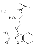 CAS 登录号：85462-87-9， 4,5,6,7-四氢-3-(3-((1,1-二甲基乙基)氨基)-2-羟基丙氧基)-苯并(b)噻吩-2-羧酸盐酸盐