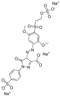CAS#: 85536-88-5， 4-[[2,5-Dimethoxy-4-[[2-(Sulphooxy)Ethyl]Sulphonyl]Phenyl]Azo]-4,5-Dihydro-5-Oxo-1-(4-Sulphophenyl)-1H-Pyrazole-3-Carboxylic Acid, Sodium Salt