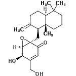 CAS 登录号：85754-70-7， (1R,5R,6R)-5-羟基-4-(羟基甲基)-1-{[(1S,4aS,8aS)-5,5,8a-三甲基-2-亚甲基十氢-1-萘基]甲基}-7-氧杂双环[4.1.0]庚-3-烯-2-酮