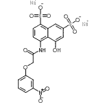 CAS#: 85896-02-2， Disodium 5-hydroxy-4-{[(3-nitrophenoxy)acetyl]amino}-1,7-naphthalenedisulfonate