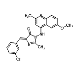 CAS#: 85986-79-4， (5Z)-5-(3-Hydroxybenzylidene)-3-[(6-methoxy-2-methyl-4-quinolinyl)amino]-2-methyl-3,5-dihydro-4H-imidazol-4-one