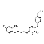 CAS#: 86181-45-5， 2-{[4-(5-Bromo-3-methyl-2-pyridinyl)butyl]amino}-5-{[6-(hydroxymethyl)-3-pyridinyl]methyl}-4(3H)-pyrimidinone