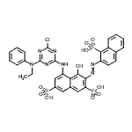CAS#: 86244-36-2， 5-({4-Chloro-6-[ethyl(phenyl)amino]-1,3,5-triazin-2-yl}amino)-4-hydroxy-3-[(1-sulfo-2-naphthyl)diazenyl]-2,7-naphthalenedisulfonic acid