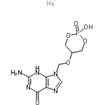 CAS#: 86357-22-4， 2-amino-3,9-dihydro-9-[[(2-hydroxy-2-oxido-1,3,2-dioxaphosphorinan-5-yl)oxy]methyl]-6H-Purin-6-one sodium salt (1:1)