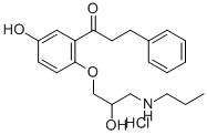 CAS 登录号：86384-10-3， 5-羟基普罗帕酮盐酸盐