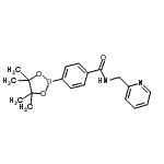 结构式 CAS# 864754-23-4, N-(2-吡啶基甲基)-4-(4,4,5,5-四甲基-1,3,2-二氧杂环戊硼烷-2-基)苯甲酰胺