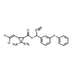 CAS#: 86752-99-0， Cyano(3-phenoxyphenyl)methyl 3-(2,2-dichlorovinyl)-2,2-dimethylcyclopropanecarboxylate