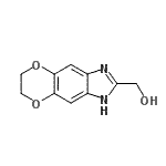 结构式 CAS# 870544-33-5, 6,7-二氢-1H-[1,4]二恶英并[2,3-f]苯并咪唑-2-基甲醇