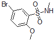 结构式 CAS# 871269-17-9, 5-溴-2-甲氧基-N-甲基-苯磺酰胺