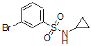 结构式 CAS# 876694-43-8, 3-溴-N-环丙基-苯磺酰胺