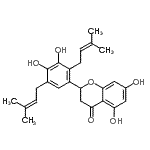 CAS#: 87746-48-3， 2-[3,4-Dihydroxy-2,5-bis(3-methyl-2-buten-1-yl)phenyl]-5,7-dihydroxy-2,3-dihydro-4H-chromen-4-one