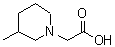 结构式 CAS# 883542-90-3, (3-甲基-1-哌啶基)乙酸
