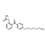 结构式 CAS# 890098-50-7, 2-(4-庚基苯甲酰基)苯基乙酸酯