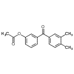 结构式 CAS# 890099-17-9, 3-(3,4-二甲基苯甲酰)苯基乙酸酯