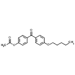 结构式 CAS# 890099-89-5, 4-[4-(戊氧基)苯甲酰基]苯基乙酸酯