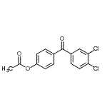 结构式 CAS# 890100-13-7, 4-(3,4-二氯苯甲酰基)苯基乙酸酯