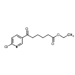结构式 CAS# 890100-67-1, 乙基6-(6-氯-3-吡啶基)-6-氧代己酸酯