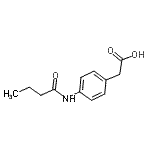 结构式 CAS# 89625-67-2, [4-(丁酰基氨基)苯基]乙酸