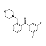 structure of CAS# 898751-21-8, (3,5-Difluorophenyl)[2-(4-morpholinylmethyl)phenyl]methanone;3',5'-Difluoro-2-morpholinomethyl benzophenone