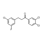 structure of CAS# 898751-36-5, 3-(3-Chloro-5-fluorophenyl)-1-(3,4-dichlorophenyl)-1-propanone;3-(3-chloro-5-fluorophenyl)-3',4'-dichloropropiophenone