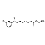 结构式 CAS# 898752-20-0, 乙基8-(3-氯苯基)-8-氧代辛酸酯