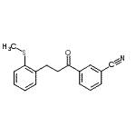 structure of CAS# 898754-33-1, 3-{3-[2-(Methylsulfanyl)phenyl]propanoyl}benzonitrile;3'-cyano-3-(2-thiomethylphenyl)propiophenone