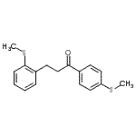 结构式 CAS# 898754-51-3, 3-[2-(甲硫基)苯基]-1-[4-(甲硫基)苯基]-1-丙酮