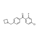 结构式 CAS# 898756-92-8, [4-(1-氮杂环丁基甲基)苯基](4-氯-2-氟苯基)甲酮