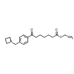 structure of CAS# 898757-28-3, Ethyl 7-[4-(1-azetidinylmethyl)phenyl]-7-oxoheptanoate;ethyl 7-[4-(azetidinomethyl)phenyl]-7-oxoheptanoate