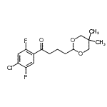 结构式 CAS# 898757-41-0, 1-(4-氯-2,5-二氟苯基)-4-(5,5-二甲基-1,3-二恶烷-2-基)-1-丁酮