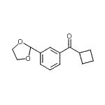 结构式 CAS# 898759-74-5, 环丁基[3-(1,3-二氧戊环-2-基)苯基]甲酮