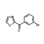结构式 CAS# 898759-81-4, (3-溴苯基)(1,3-恶唑-2-基)甲酮