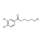 structure of CAS# 898761-00-7, 6-Chloro-1-(3,4-dichlorophenyl)-1-hexanone;6-chloro-1-(3,4-dichlorophenyl)-1-oxohexane