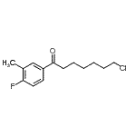 structure of CAS# 898761-10-9, 7-Chloro-1-(4-fluoro-3-methylphenyl)-1-heptanone;7-chloro-1-(4-fluoro-3-methylphenyl)-1-oxoheptane