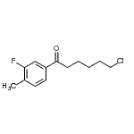 结构式 CAS# 898761-30-3, 6-氯-1-(3-氟-4-甲基苯基)-1-己酮