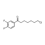 结构式 CAS# 898761-57-4, 7-氯-1-(3,4-二氟苯基)-1-庚酮