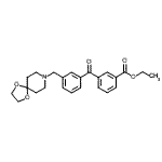 结构式 CAS# 898761-59-6, 乙基3-[3-(1,4-二氧杂-8-氮杂螺[4.5]癸-8-基甲基)苯甲酰基]苯甲酸酯