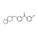 结构式 CAS# 898761-73-4, (3-氯苯基)[3-(1,4-二氧杂-8-氮杂螺[4.5]癸-8-基甲基)苯基]甲酮