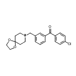 结构式 CAS# 898761-75-6, (4-氯苯基)[3-(1,4-二氧杂-8-氮杂螺[4.5]癸-8-基甲基)苯基]甲酮