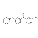 结构式 CAS# 898762-74-8, (3-甲基苯基)[3-(4-硫代吗啉基甲基)苯基]甲酮