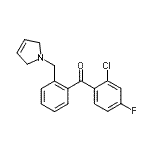 structure of CAS# 898763-64-9, (2-Chloro-4-fluorophenyl)[2-(2,5-dihydro-1H-pyrrol-1-ylmethyl)phenyl]methanone;2-chloro-4-fluoro-2'-(3-pyrrolinomethyl) benzophenone