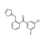 structure of CAS# 898763-66-1, (3-Chloro-5-fluorophenyl)[2-(2,5-dihydro-1H-pyrrol-1-ylmethyl)phenyl]methanone;3-chloro-5-fluoro-2'-(3-pyrrolinomethyl) benzophenone