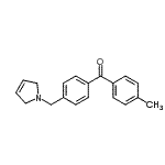 structure of CAS# 898763-75-2, [4-(2,5-Dihydro-1H-pyrrol-1-ylmethyl)phenyl](4-methylphenyl)methanone;4-methyl-4'-(3-pyrrolinomethyl) benzophenone