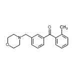 structure of CAS# 898764-99-3, (2-Methylphenyl)[3-(4-morpholinylmethyl)phenyl]methanone;2-methyl-3'-morpholinomethyl benzophenone
