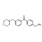 structure of CAS# 898765-09-8, (4-Methoxyphenyl)[3-(4-morpholinylmethyl)phenyl]methanone;4'-methoxy-3-morpholinomethyl benzophenone