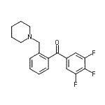 structure of CAS# 898773-81-4, [2-(1-Piperidinylmethyl)phenyl](3,4,5-trifluorophenyl)methanone;2-piperidinomethyl-3',4',5'-trifluorobenzophenone